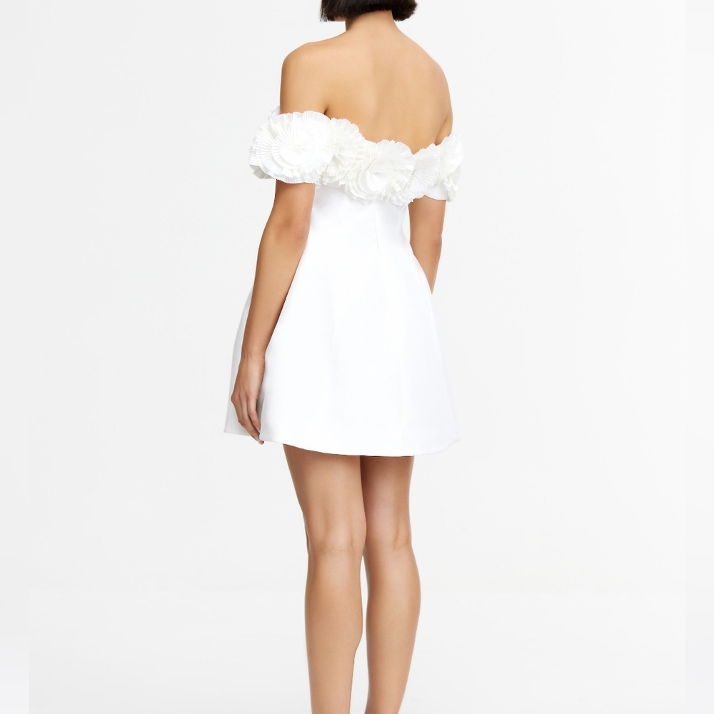 Acler White Off-Shoulder Mini Dress - Picture 3 of 6
